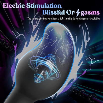 E-stim Butt Plug Prostate Massager Anal Vibrator with 8 Electric Shock & Vibrating Modes