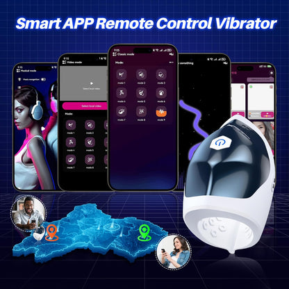 Penis Vibrator Trainer Stroker Machine Blowjob Masturbator with 10 Vibration Modes