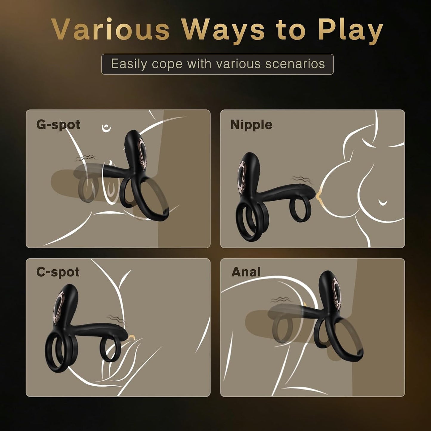 360° Twisting Stimulator Penis Trainer Vibrator Sleeve Extender with 10 Modes