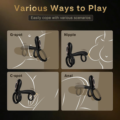360° Twisting Stimulator Penis Trainer Vibrator Sleeve Extender with 10 Modes