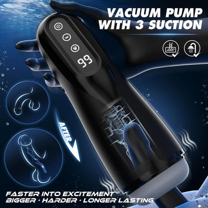 Upgraded Automatic Masturbator Sex Machine Stroker with 9 Sucking Vibrating Heating