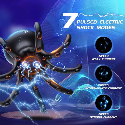 Octopus Shock Penis Tranier Glans Massager with 12 Strong Vibration Modes