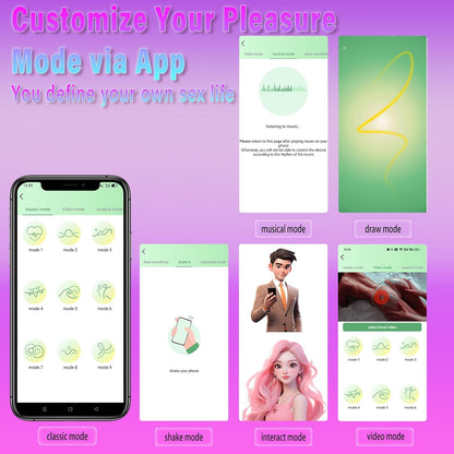 Intelligent APP Control G Spot Clitoral Vibrator with 10 Vibration Modes