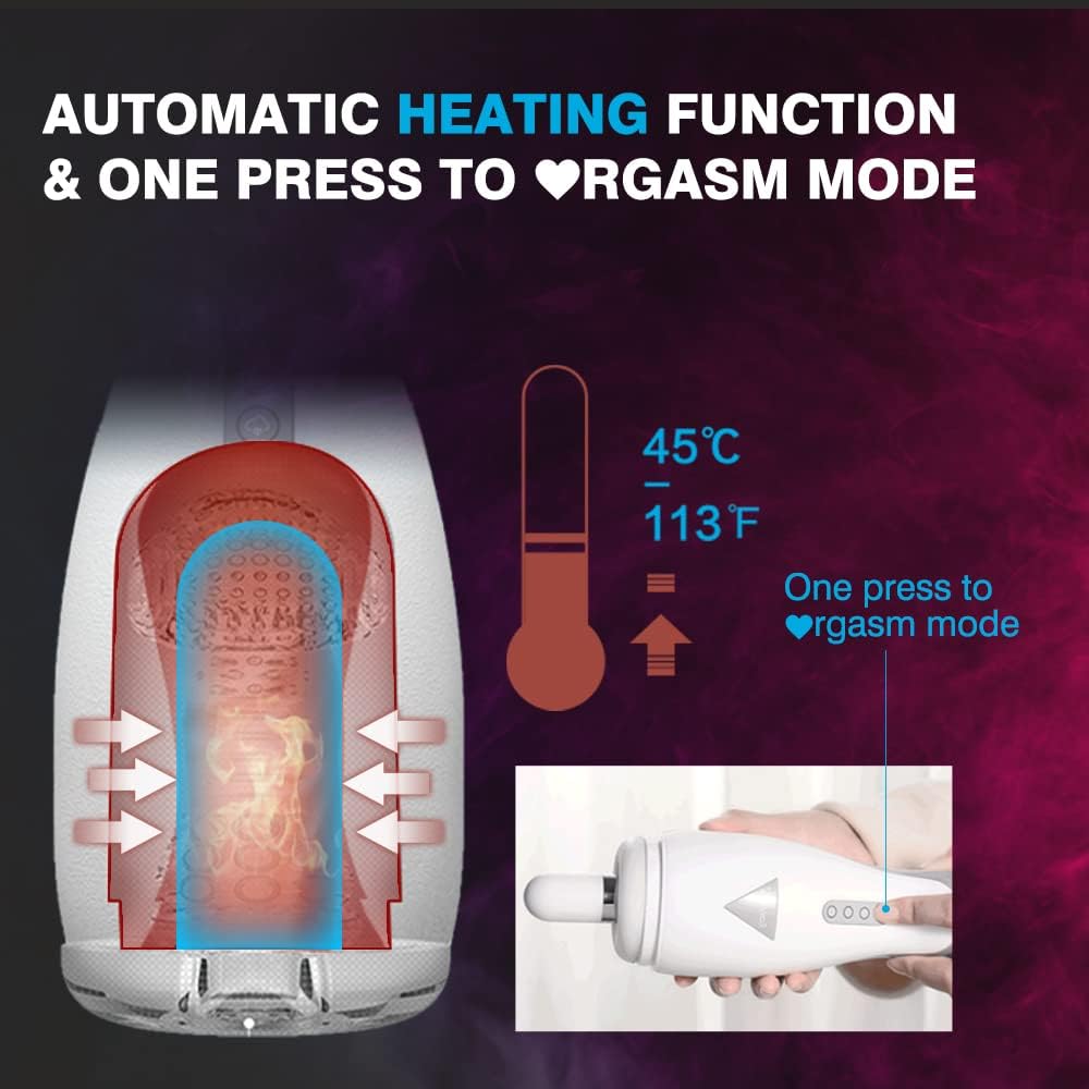 Automatic Masturbator Penis Stroker Blowjob with 3 Suction & 4 Vibration Modes