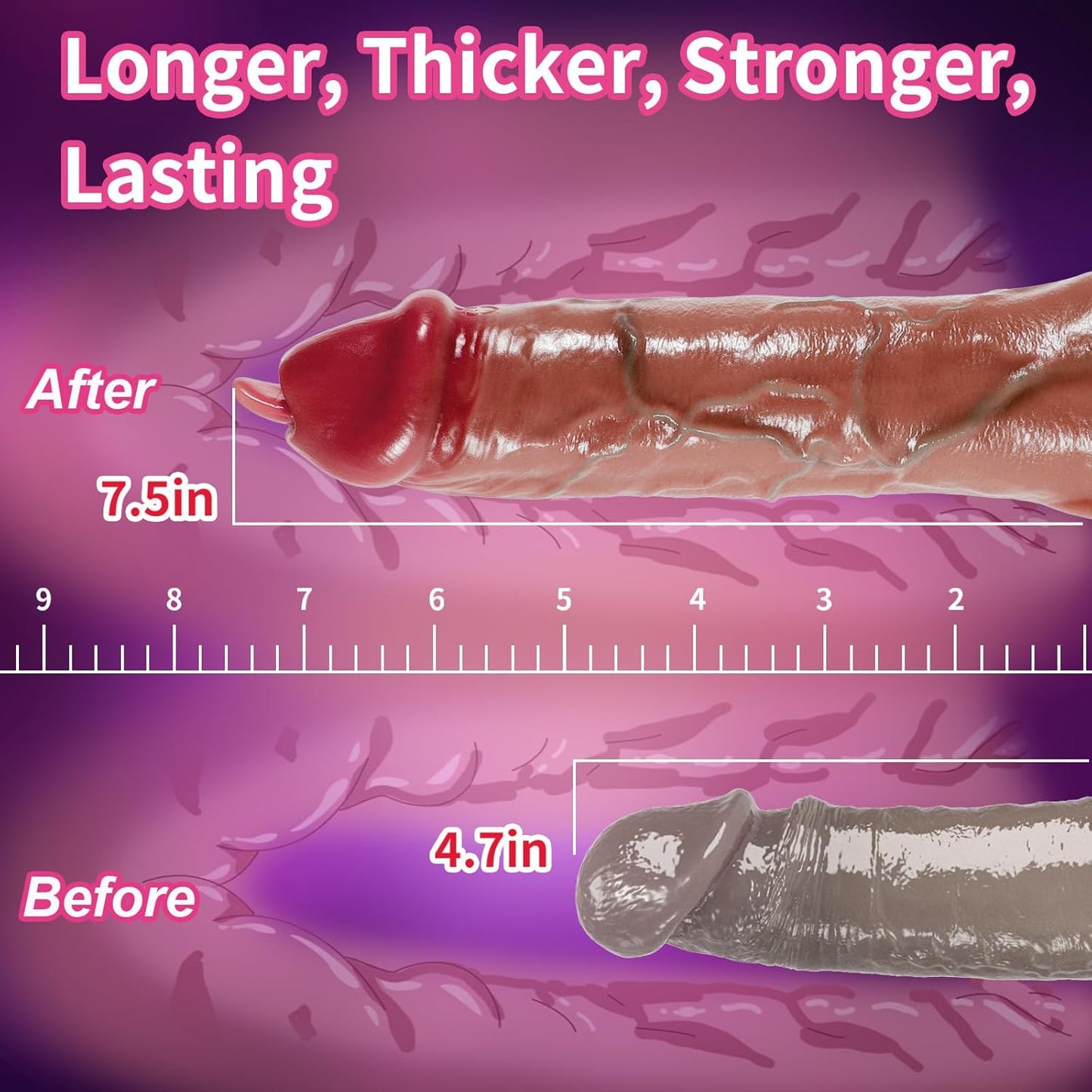 Remote Control Realistic Penis Extender Vibrator with 9 Vibration Modes