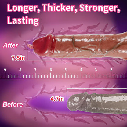 Remote Control Realistic Penis Extender Vibrator with 9 Vibration Modes