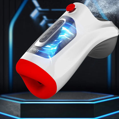 Air Blast Automatic Masturbator Penis Trainer Blowjob with 3 Suction & 7 Vibration Modes