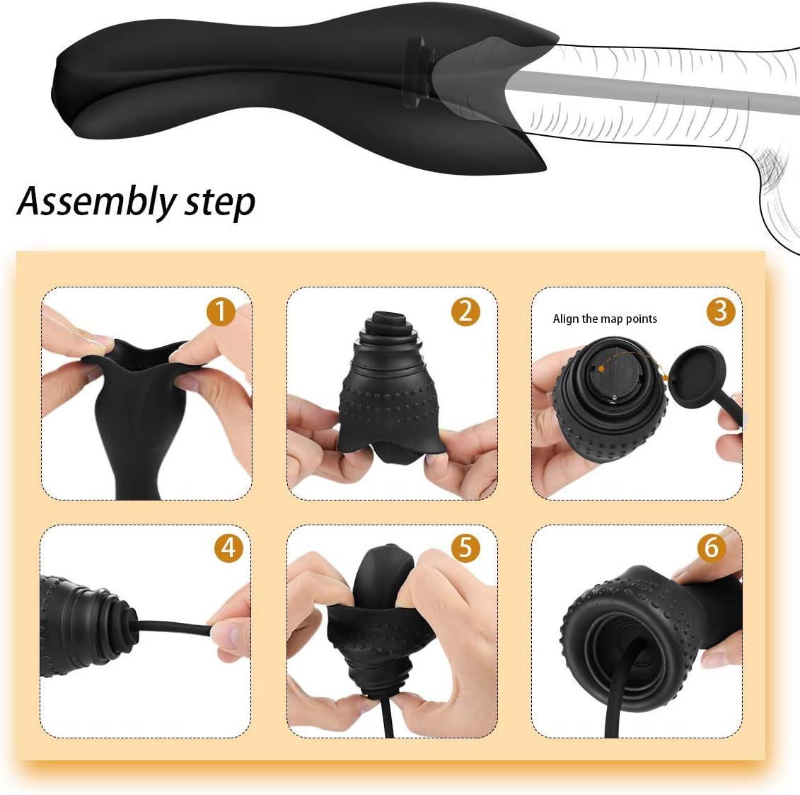 Electric Glans Stimulator Dilator Urethra Penis Trainer with 10 Vibrations