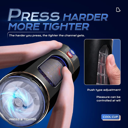 Realistic Masturbator Pocket Pussy Stroker Blowjob with 10 Vibration Modes