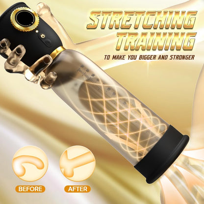 Electric Penis Pump Extender Masturbator with 6 Training Modes & 5 Suction Intensities