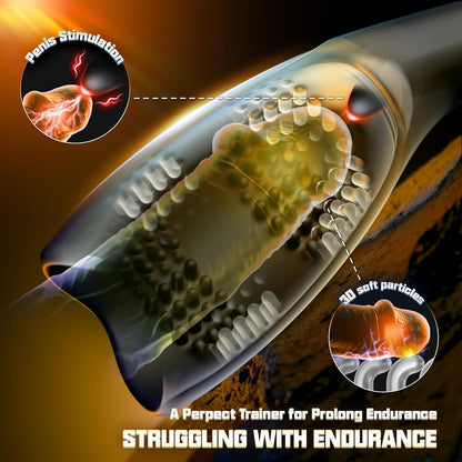 10 Exhilarating Vibrations Penis Trainer Extender Stroker Masturbator