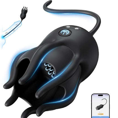 Electric Penis Trainer Vibrator Glans Stimulator with Urethral Sound & 10 Vibration Modes