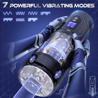 360°Deep Thrusting & Rotating Male Masturbator with 7 Vibrating Modes