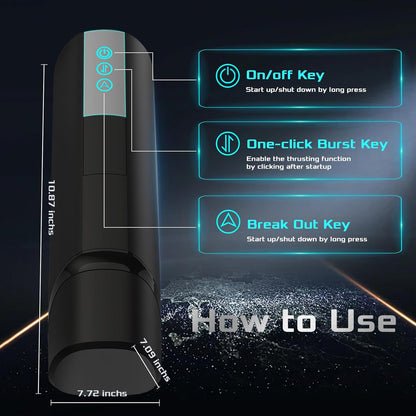 5 IN 1 Double Sex Game Handle Automatic Masturbator Machine with 7 Vibration Modes