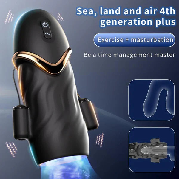 Electric Penis Trainer Vibrator Masturbator with 10 Powerful Vibration Modes
