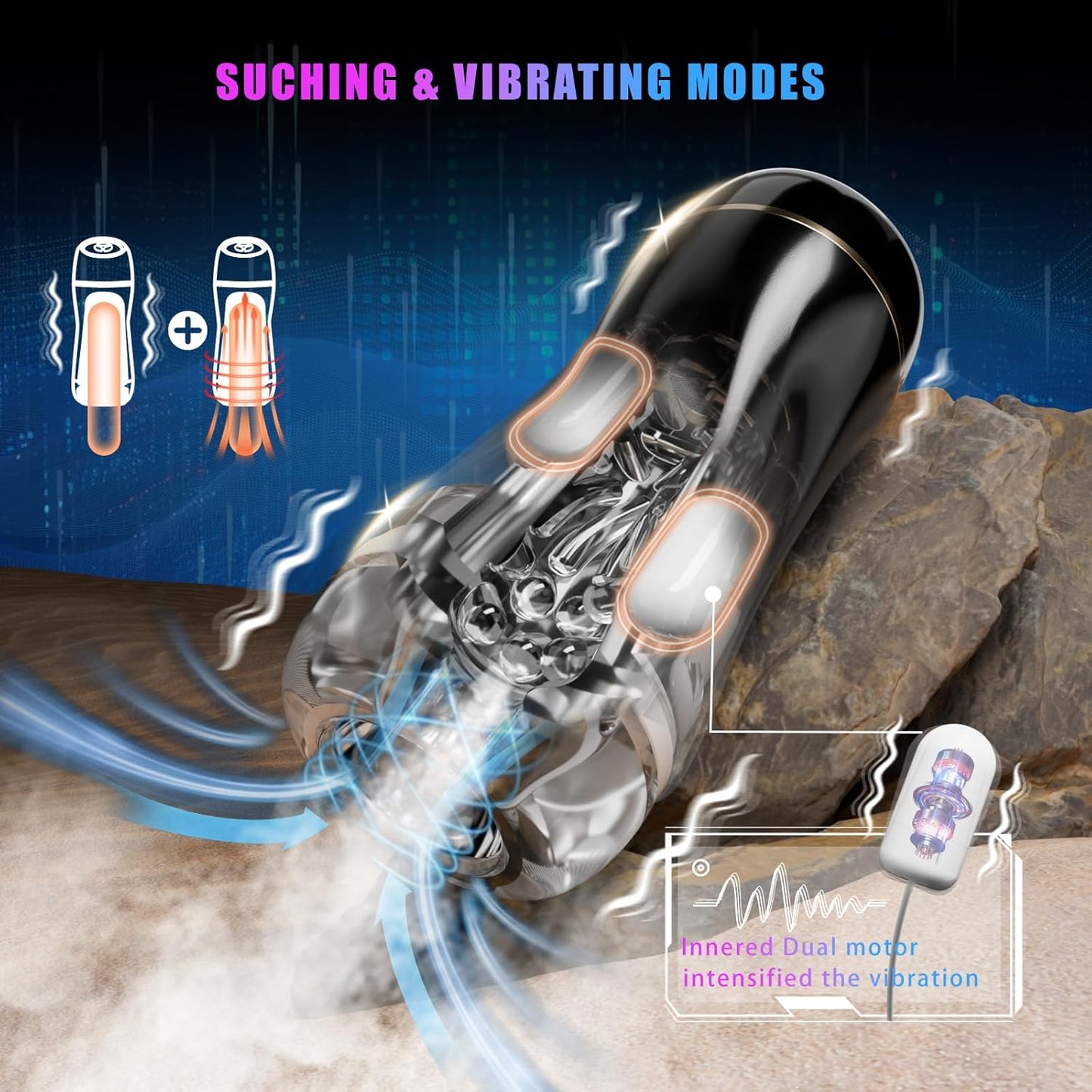 Automatic Masturbator Penis Pump Blowjob with 10 Thrusting & Rotating Modes