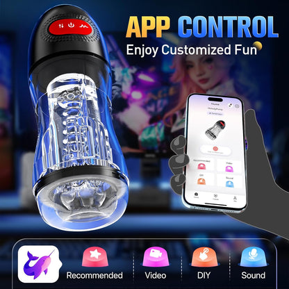 Automatic Masturbator Penis Pump Stroker with 9 Sucking & 10 Vibrating Modes