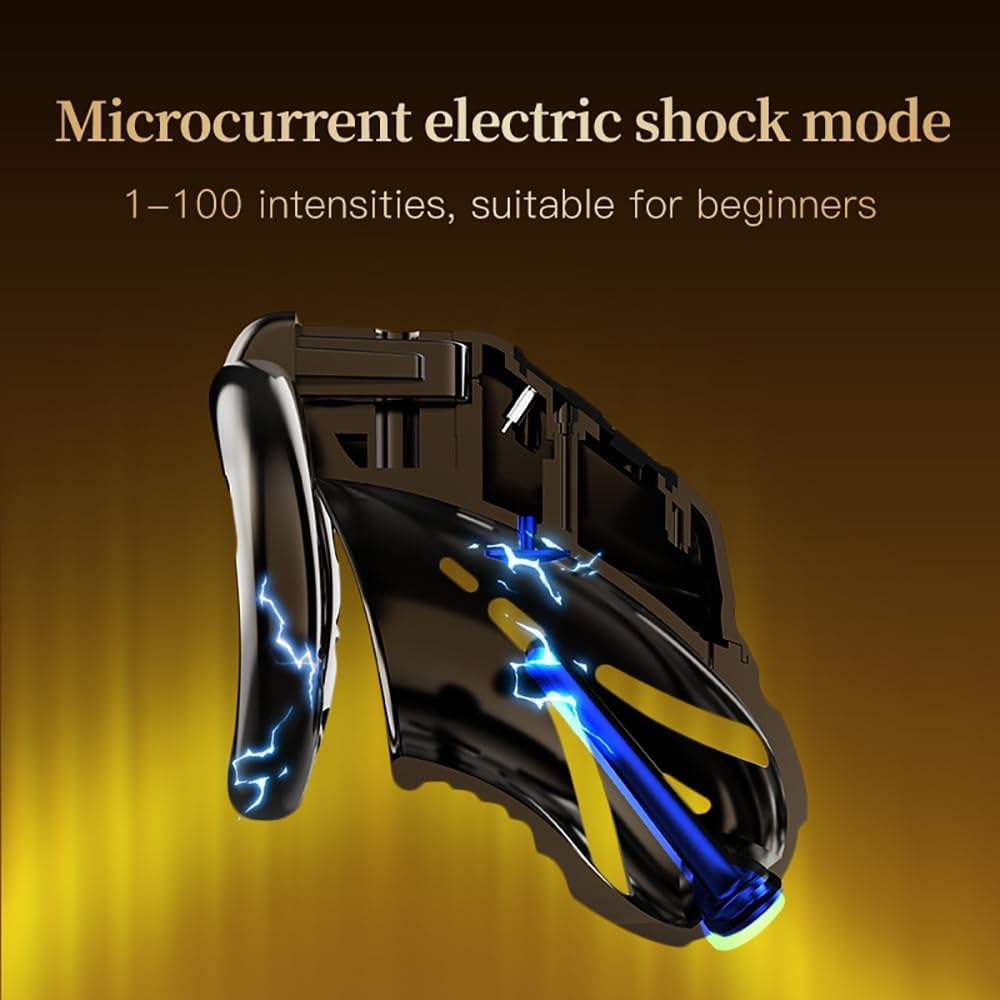 E-stim Chastity Cage with 100 Thrust Frequency & 3 Thrust Intensity Levels