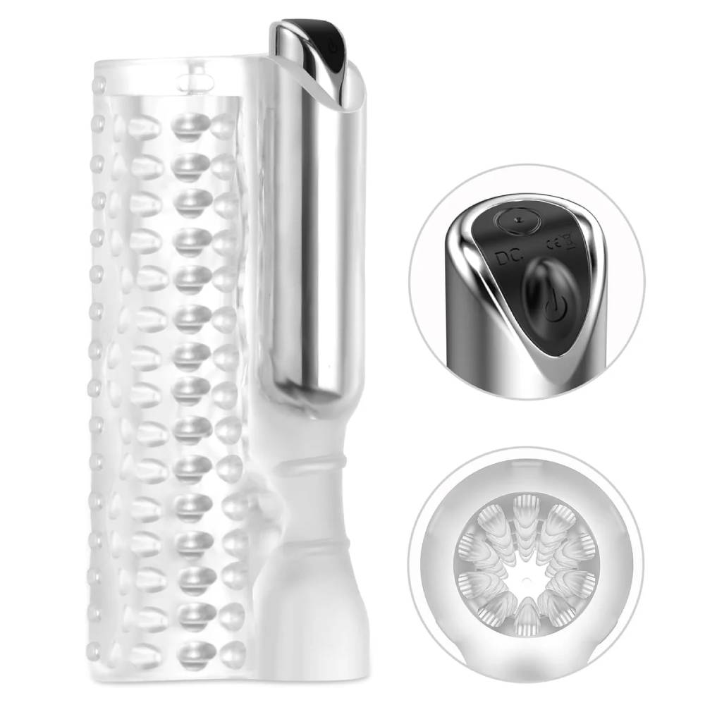 5D Internal Structure Electric Penis Trainer Pocket Pussy with 10 Vibration Modes