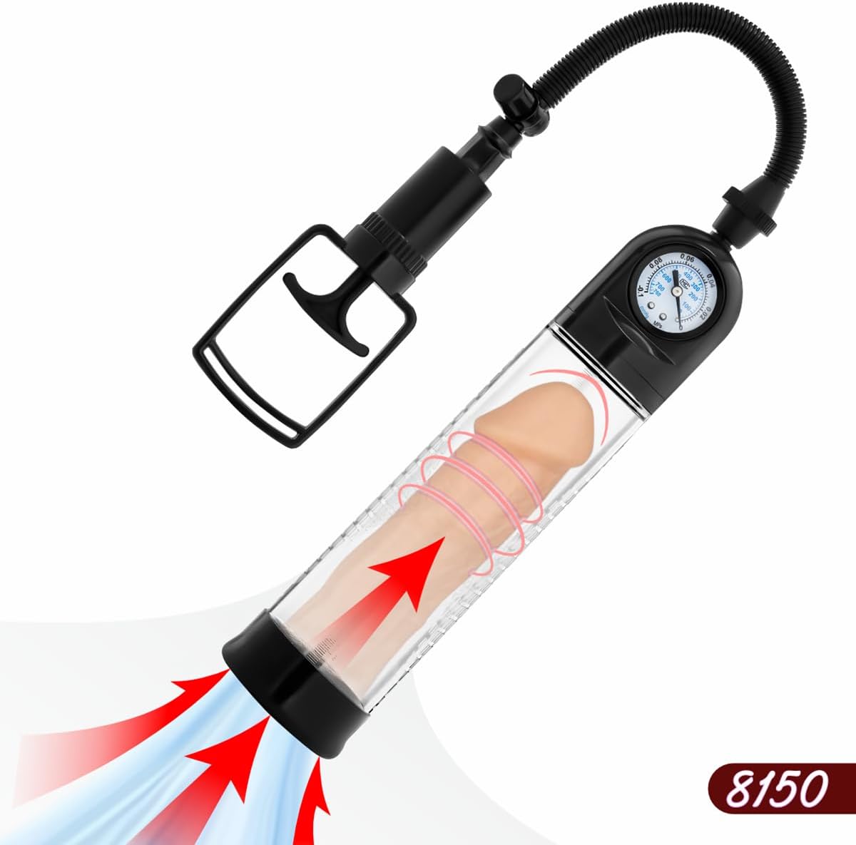 Manual Vacuum Penis Pump Enlarger with Stimulation Trainer