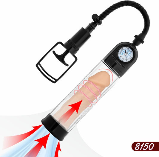 Manual Vacuum Penis Pump Enlarger with Stimulation Trainer