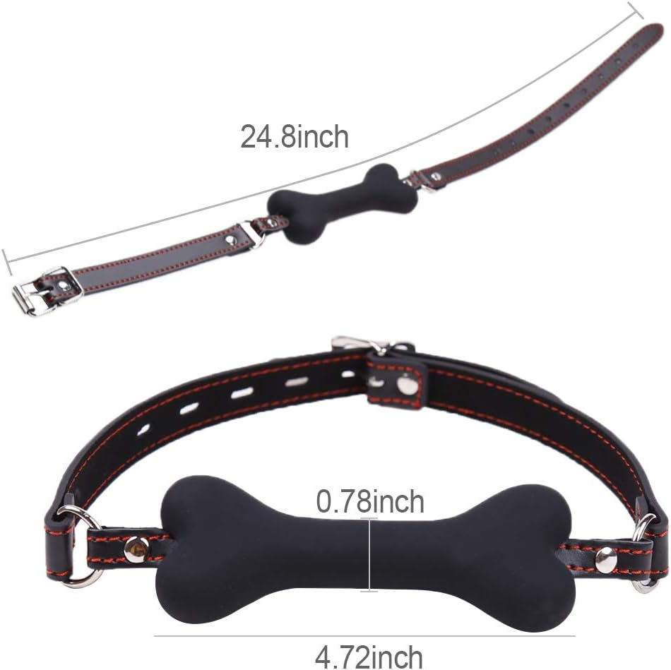 Dog Bone Mouth Gag Bite Ball Bondage Restraint SM Slave Toy