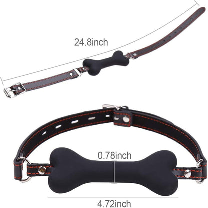 Dog Bone Mouth Gag Bite Ball Bondage Restraint SM Slave Toy