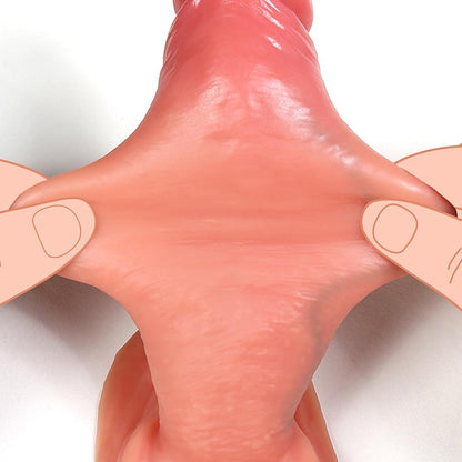 Liquid Silicone Realistic Penis Sleeve Extender Penis Ring