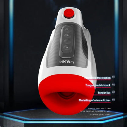 Air Blast Automatic Masturbator Penis Trainer Blowjob with 3 Suction & 7 Vibration Modes