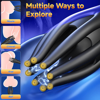 360° Training Wrap Penis Vibrator Glans Trainer Stroker with 10 Vibration Modes