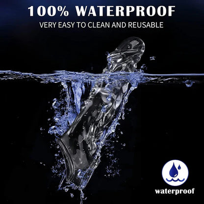 3.6 inch Clear Penis Sleeve Cock Vibrator with 10 Vibrating Modes