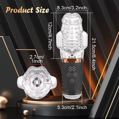 Automatic Masturbator Penis Trainer Blowjob with 9 Suction & 9 Vibration Modes