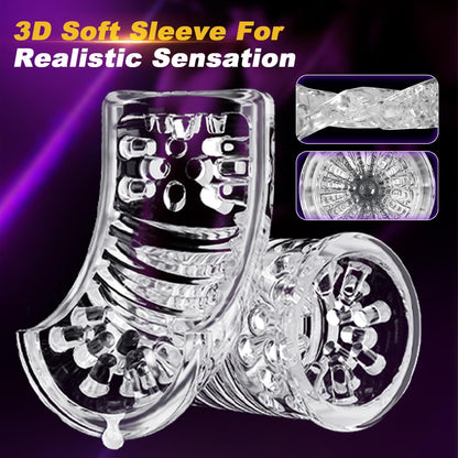 Automatic Masturbator Penis Pump Sex Machine with 10 Rotating Thrusting Modes