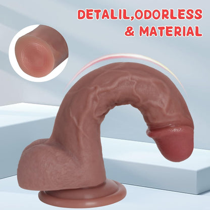 7.8 inch Realistic Big Dildo Vibrator with Powerful Suction Cup