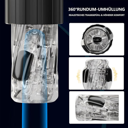 Electric Masturbator Stroker Blowjob Sex Machine with 10 Telescopic & 10 Rotation Modes