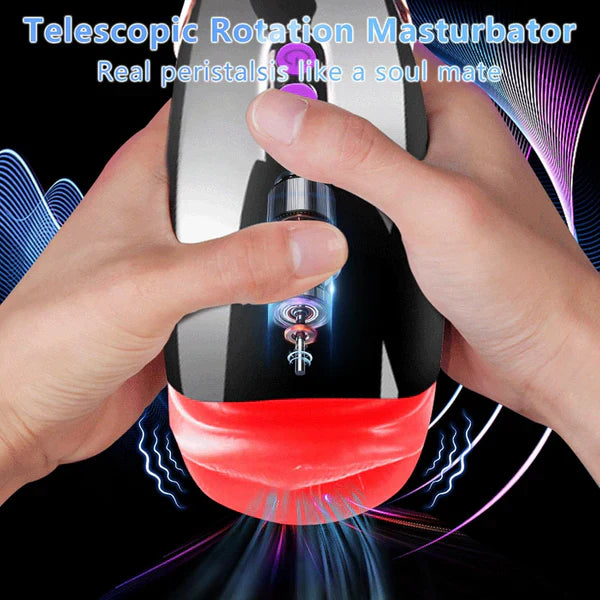Automatic  Masturbator Penis Trainer Stroker with 10 Vibration & Heating Modes