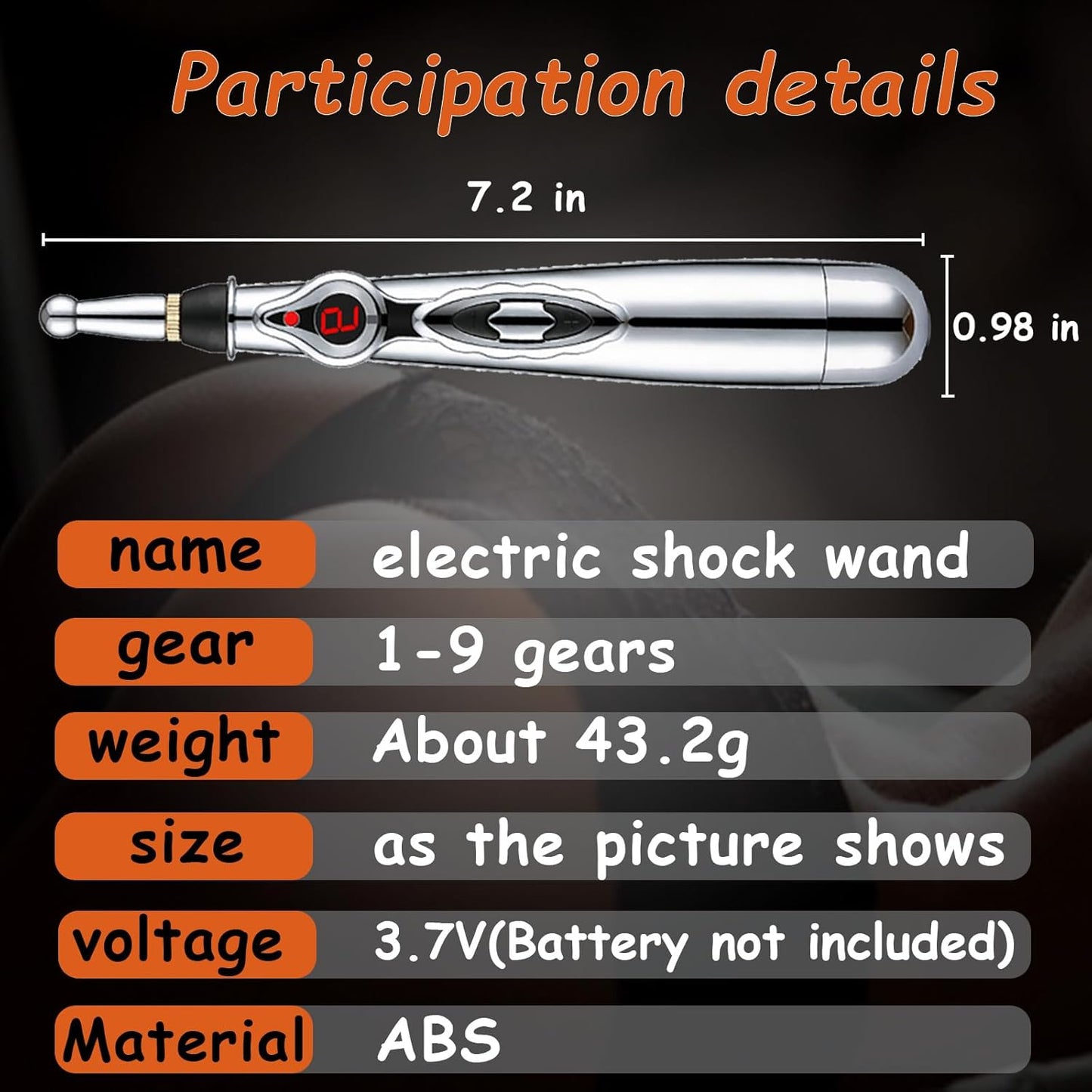 Electric Shock Wand Anal Electric Device with 9 Powerful Leves