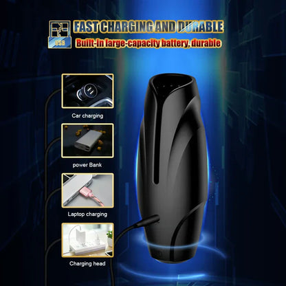 3 IN 1 Electric Penis Trainer Stroker Blowjob Masturbator with 10 Vibration Modes