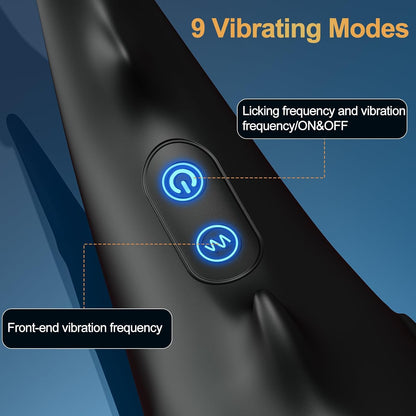 360° Full-Surround Oral Penis Trainer Vibrator Glans Stimulator with 10 Vibration Modes