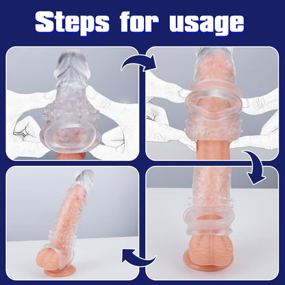 7.9 inch Clear Penis Sleeve Cock Extender