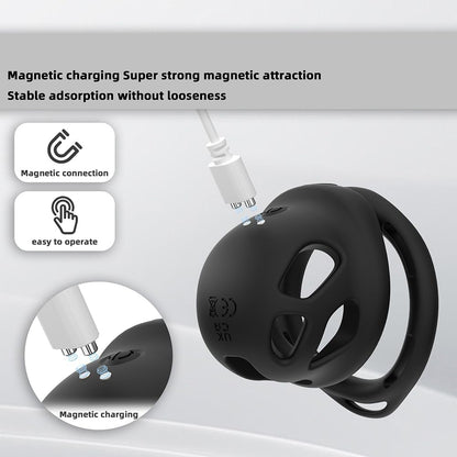 Chastity Cage Urethral Tube Penis Trainer VIbrator with Multiple Vibration Modes