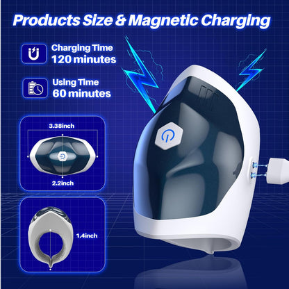 Penis Vibrator Trainer Stroker Machine Blowjob Masturbator with 10 Vibration Modes