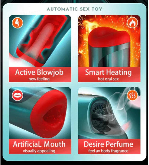 Automatic Sucking Heating Masturbator Stroker Blowjob Sex Machine with 7*7 Smart Mods