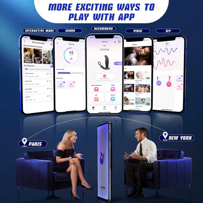 5 IN 1 Anal Vibrator Prostate Massager Butt Plug with 10 Wiggling & Thrusting & Vibrating