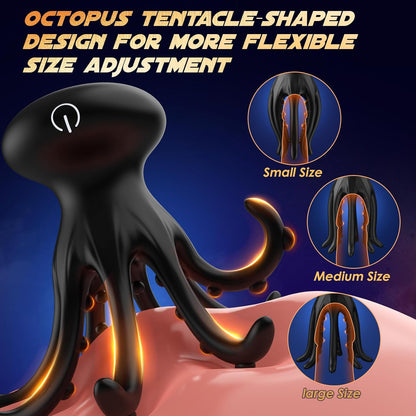 Octopus Tentacle Penis Trainer Vibrator Masturbator with 10 Vibration Modes