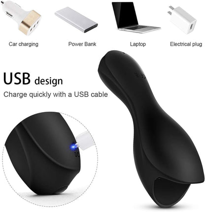 Electric Glans Stimulator Dilator Urethra Penis Trainer with 10 Vibrations