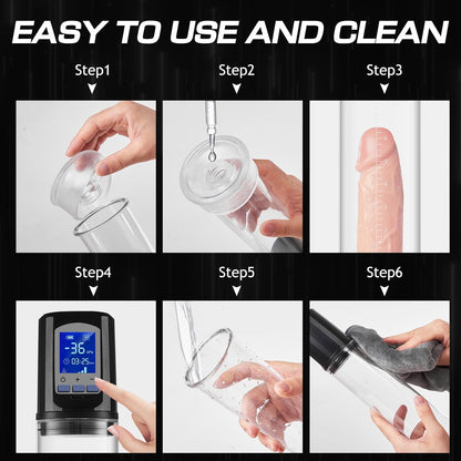 6 Powerful Sucking Modes Automatic Vacuum Penis Enlargement