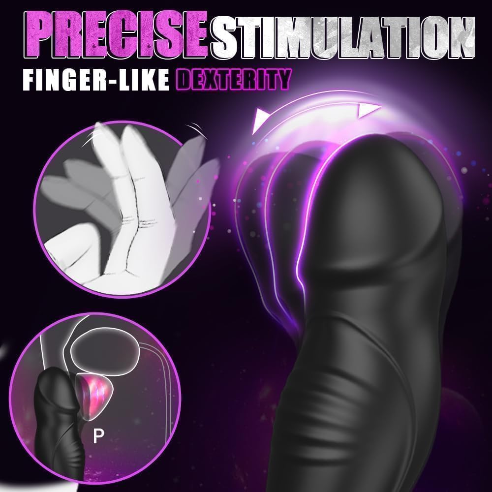 Remote Control Wiggling Anal Vibrator Prostate Massager with 9 Swing Thrusting & Vibrating
