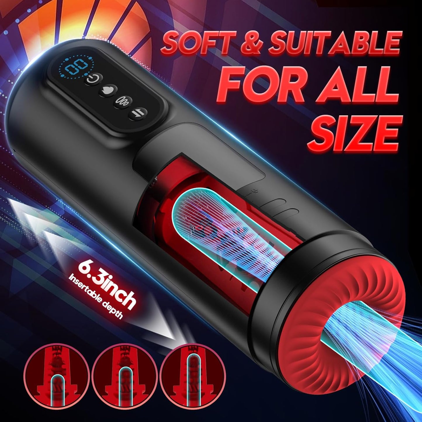 Automatic Masturbator Stroker Blowiob with 9 Sucking & Thrusting & Vibrating Modes