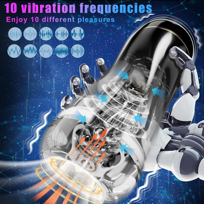 Automatic Masturbator Penis Pump Blowjob with 10 Thrusting & Rotating Modes